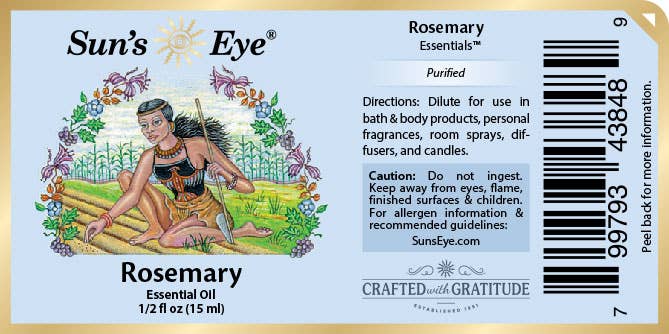 Rosemary Essential Oil: .5 fl oz