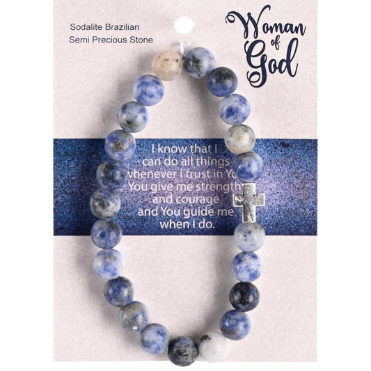 Bracelet Woman Of God Silver Plate Cross