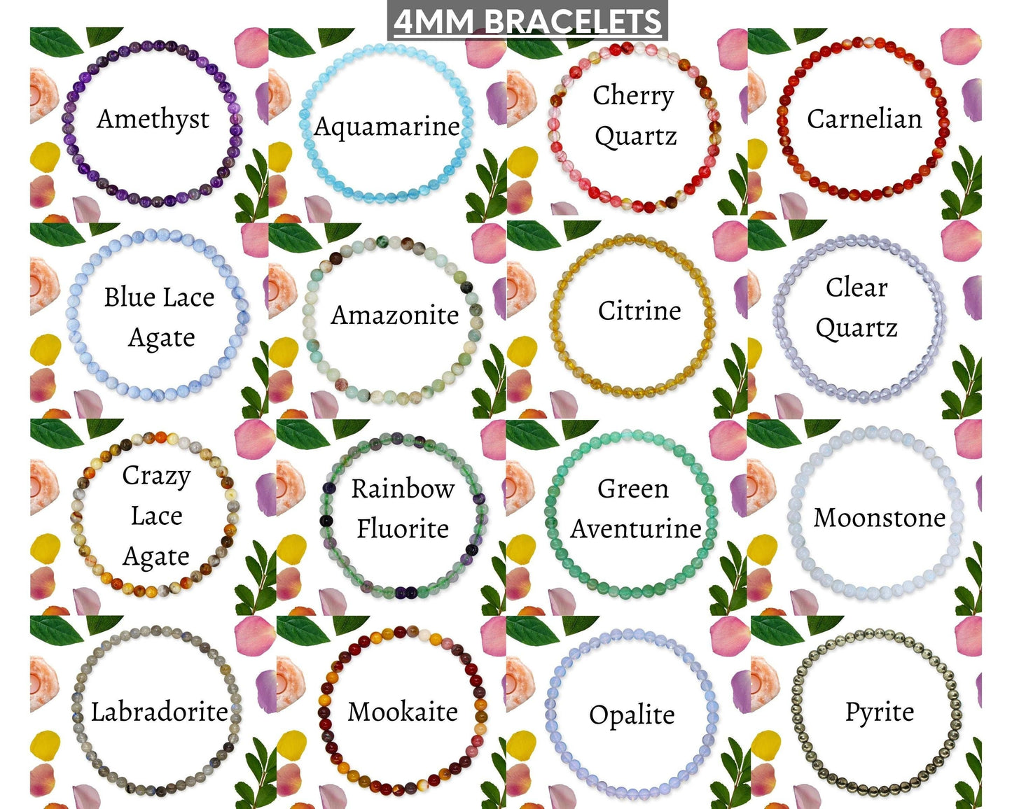 Crystal Bracelet for Women Men, 8mm, 4mm Bead Bracelet Stack: Citrine / 8mm Bead Size