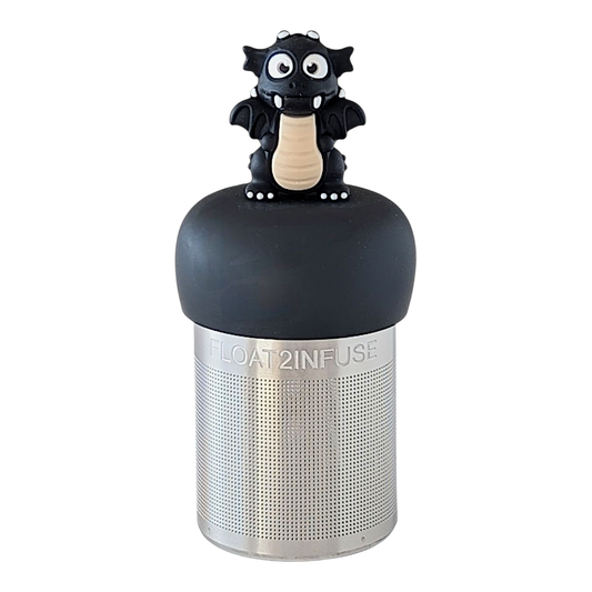 Floating Black Dragon Tea Infuser I Grey Base