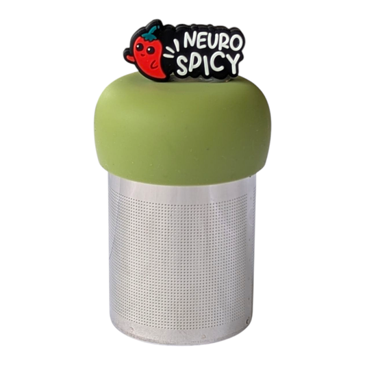 Neurospicy | Floating Tea Steeper | Green Base | Black Icon