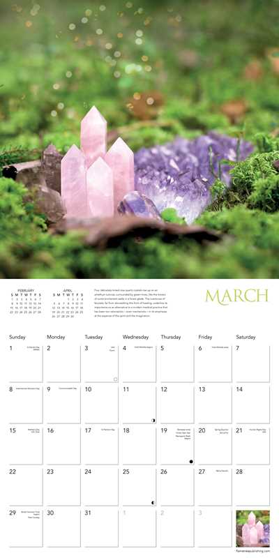 Healing Crystals Wall Calendar 2026 (Art Calendar) by: Calendar; 12 pages / English
