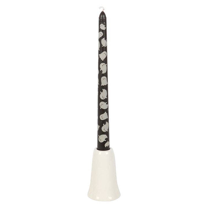 Sweet Halloween Ghost Candle Holder with Taper Candle
