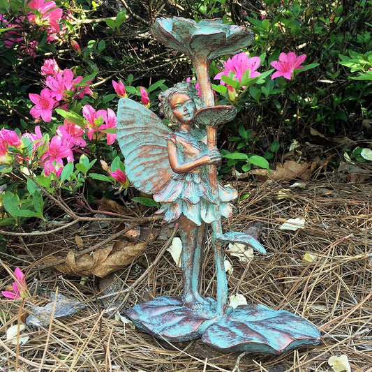 Isabella Fairy Garden Patina Statue: Patina / 10"H