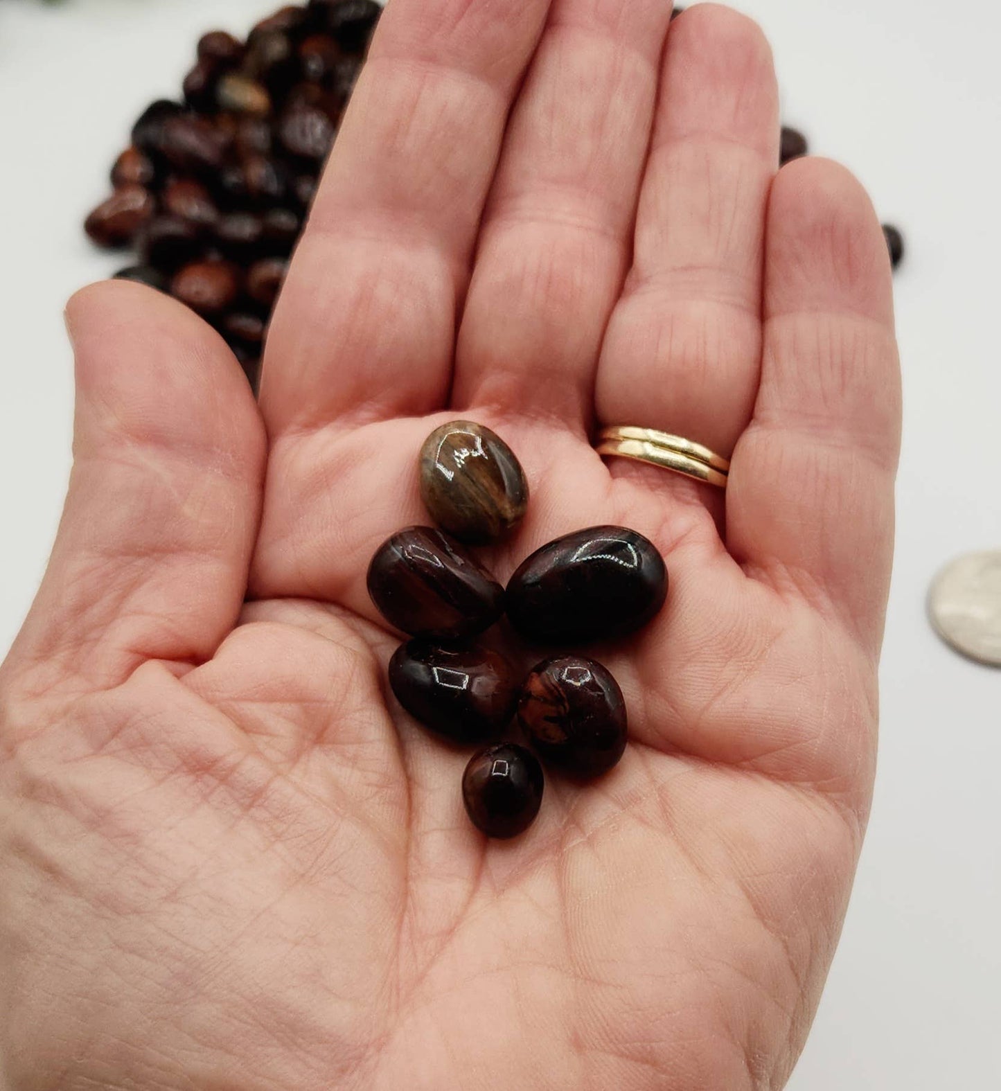 Red Tiger Eye Tumbled Gemstone 10-20mm (0.5kg/1.1lbs.): 0.5KG/1.1LBS