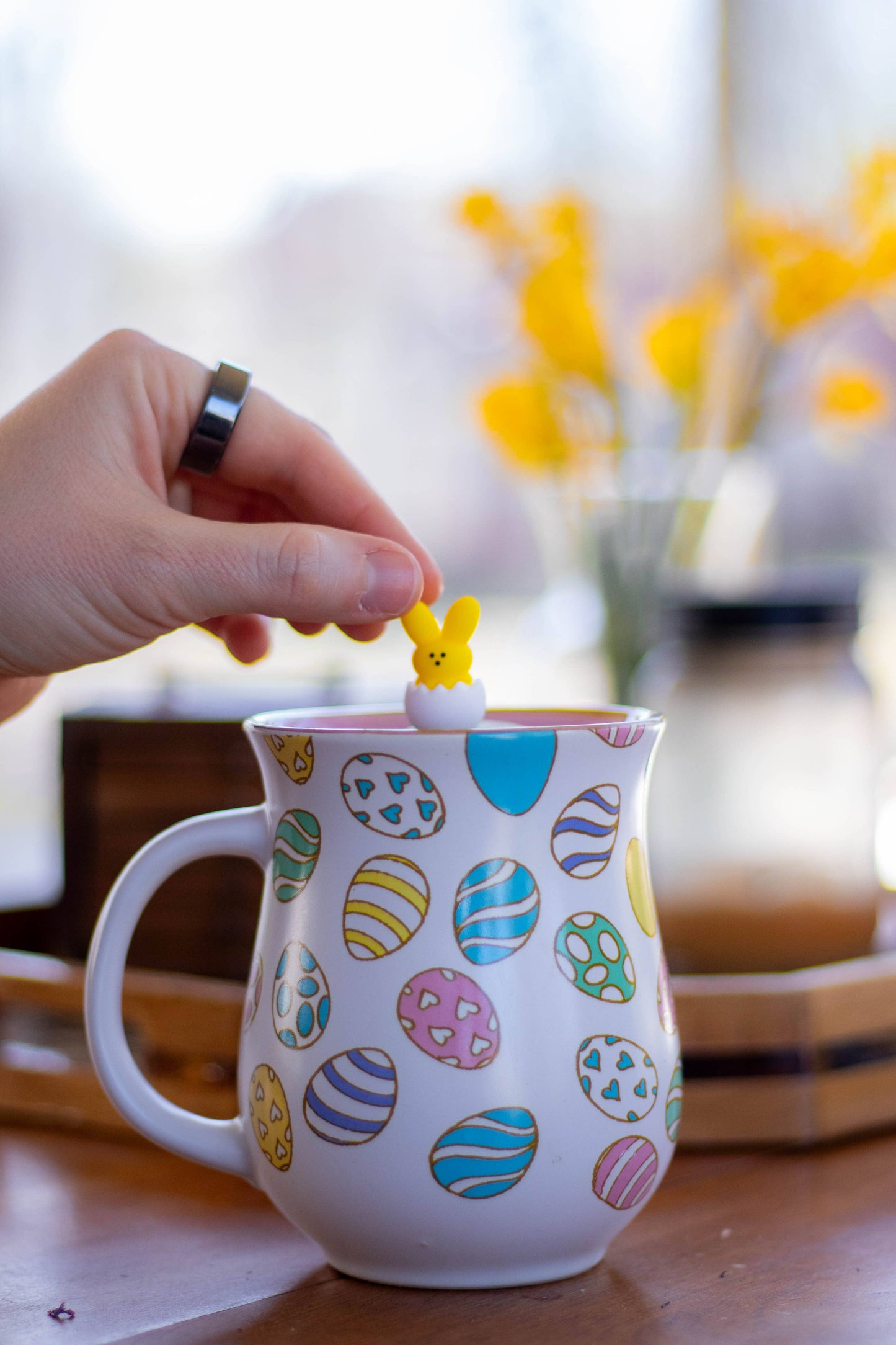 Yellow Peep | Floating Tea Steeper | Green Base | Easter Egg