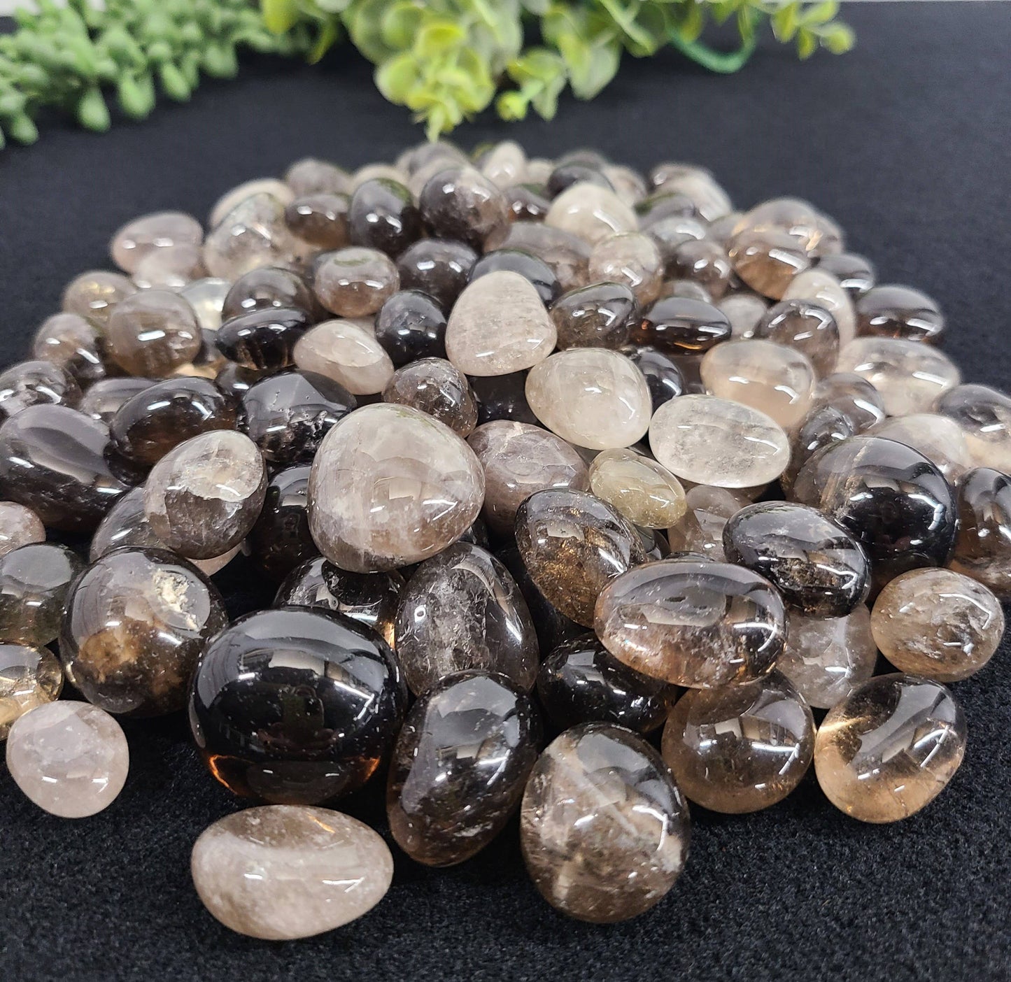Smoky Quartz (1kg/2.2 lbs.) Tumbled Stone 20-25mm