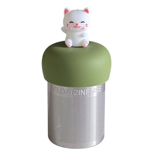 White Cat | Floating Tea Steeper | Green Base | White