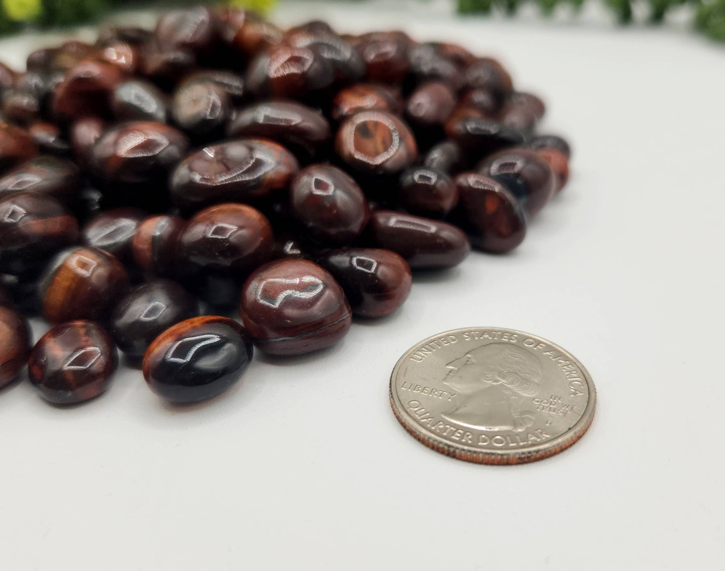 Red Tiger Eye Tumbled Gemstone 10-20mm (0.5kg/1.1lbs.): 0.5KG/1.1LBS
