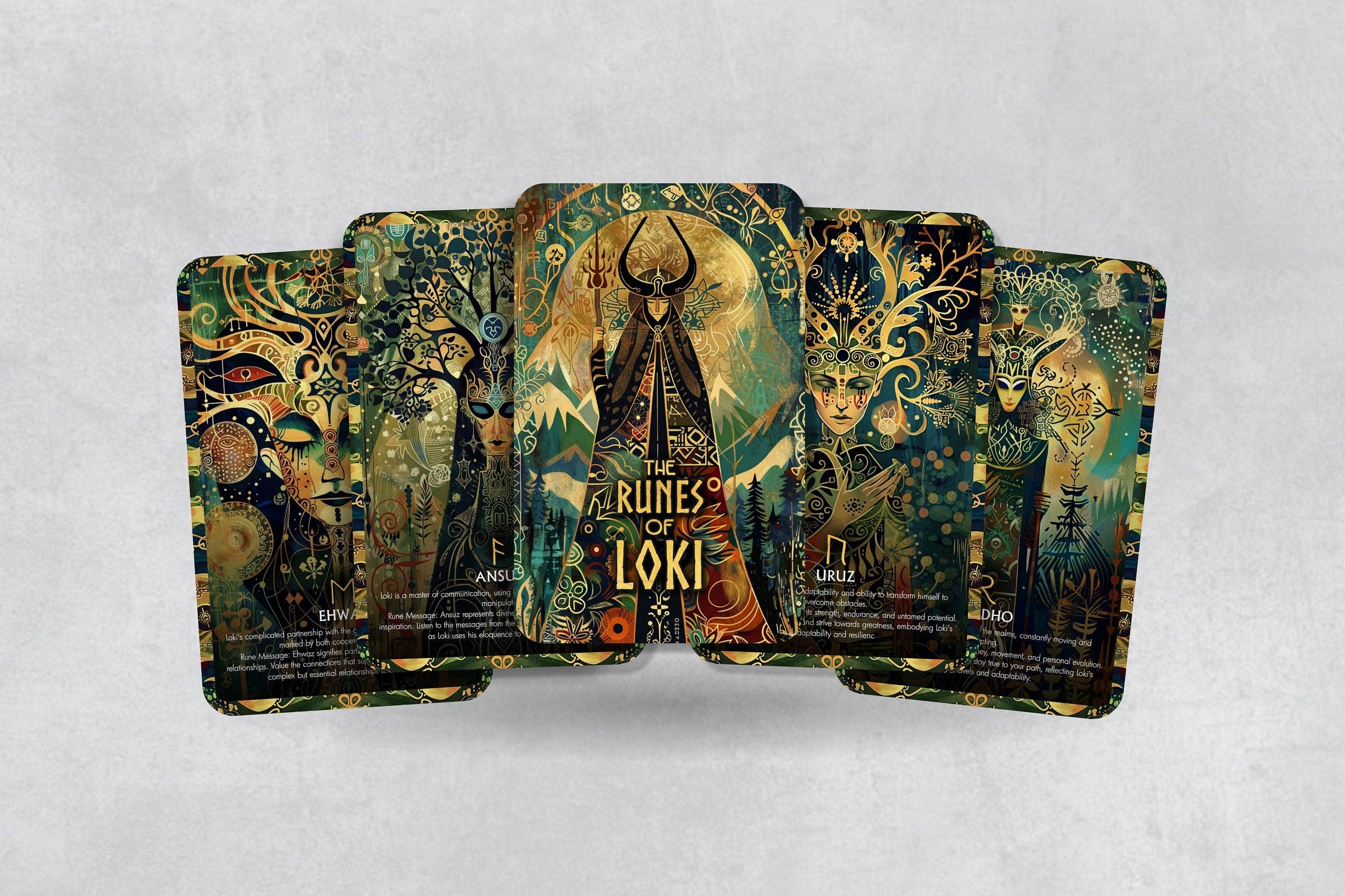 Loki Rumes The Runes of Loki - 26 cards - Runes Oracle - Oracle Deck - Fortune Te ...