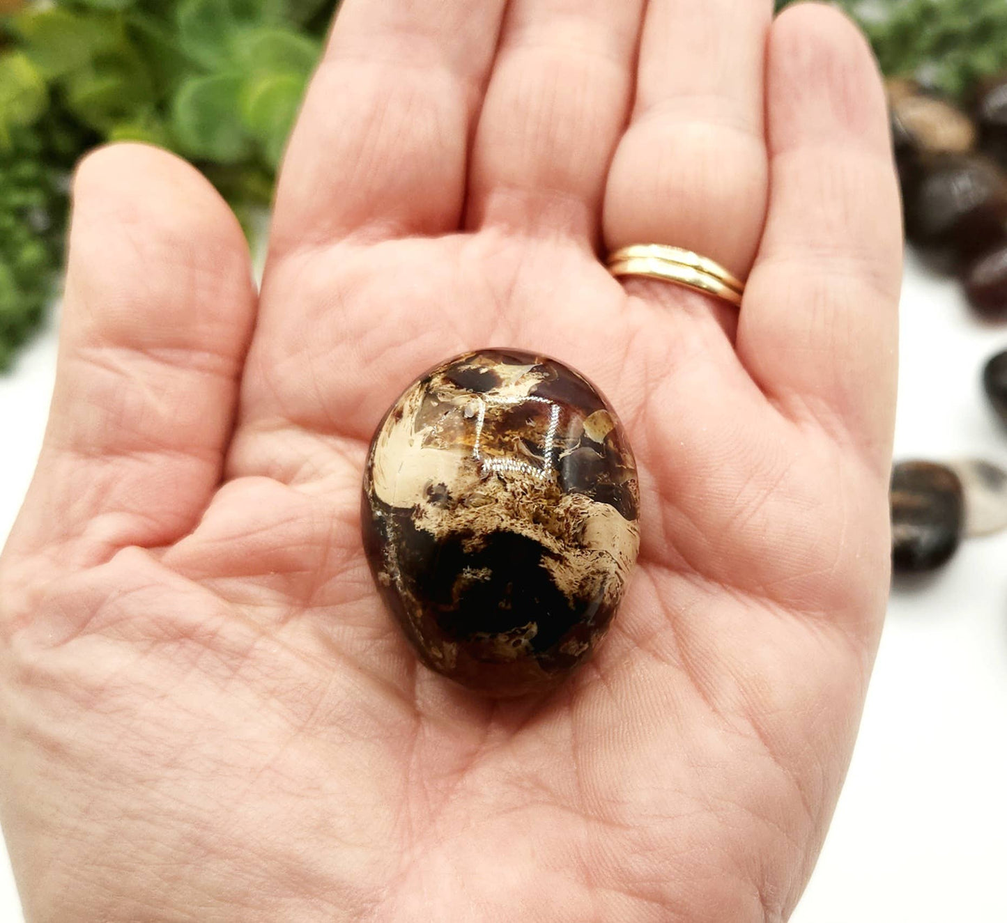 Amber-Indonesian  (250gm) Tumbled Stone 20-35mm : 250gm