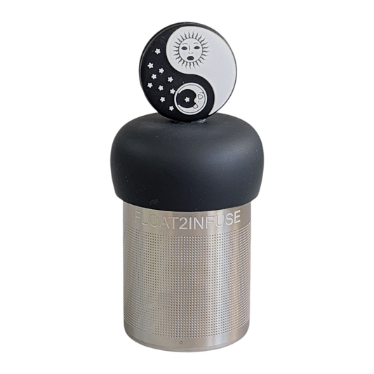 Yin Yang Sun Moon | Floating Tea Steeper | Grey Base | Black