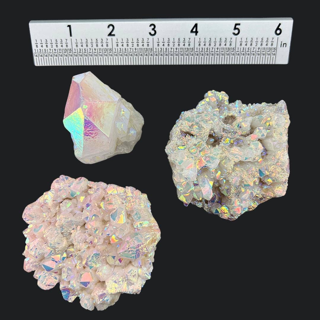 Angel Aura Quartz Cluster and Points: 1 Pound