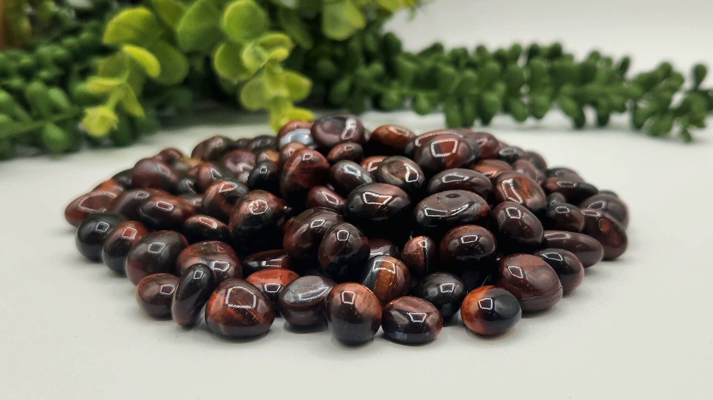 Red Tiger Eye Tumbled Gemstone 10-20mm (0.5kg/1.1lbs.): 0.5KG/1.1LBS