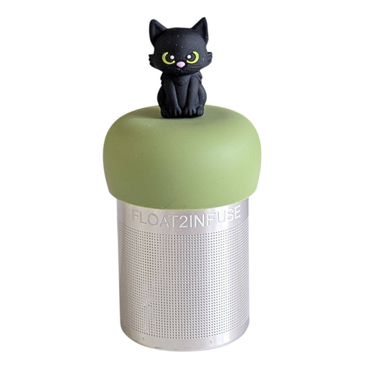 Halloween Cat | Floating Tea Steeper | Green Base | Black