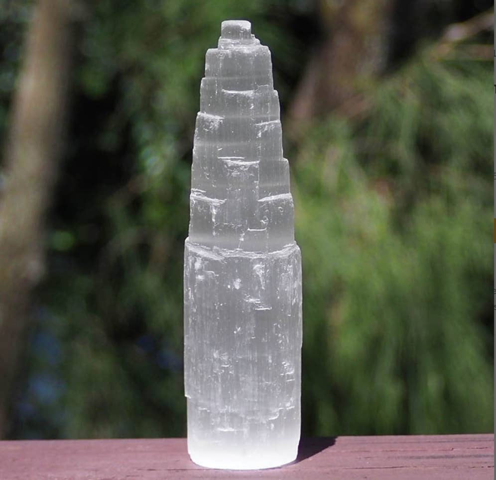 Large Selenite Sky Tower–6"/ 8" / 10" / 12" : 6“（15CM）