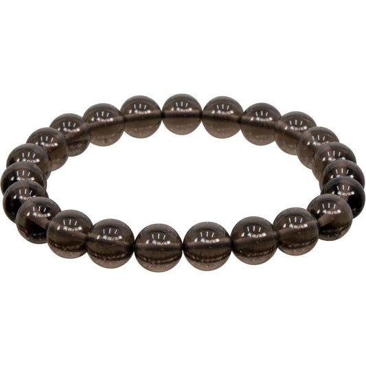Elastic Bracelet 8mm Round Beads - Smoky Qtz (Each)