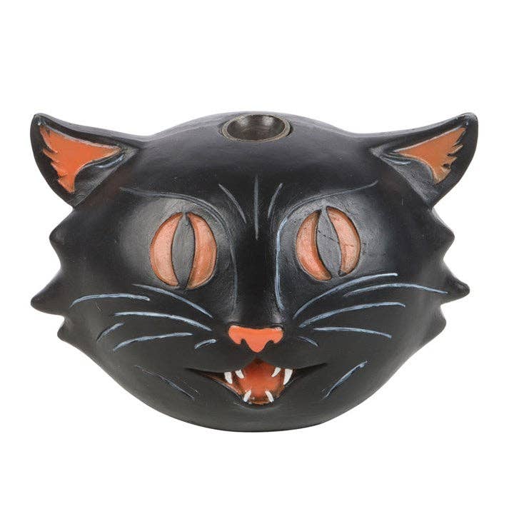 Black Cat Halloween Backflow Incense Burner