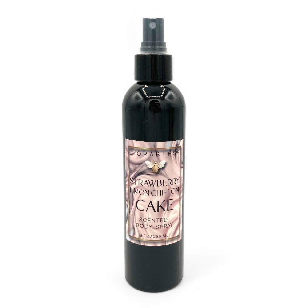 The Cake Collection Hair & Body Mist Sprays 8oz. : Strawberry Lemon Chiffon Cake