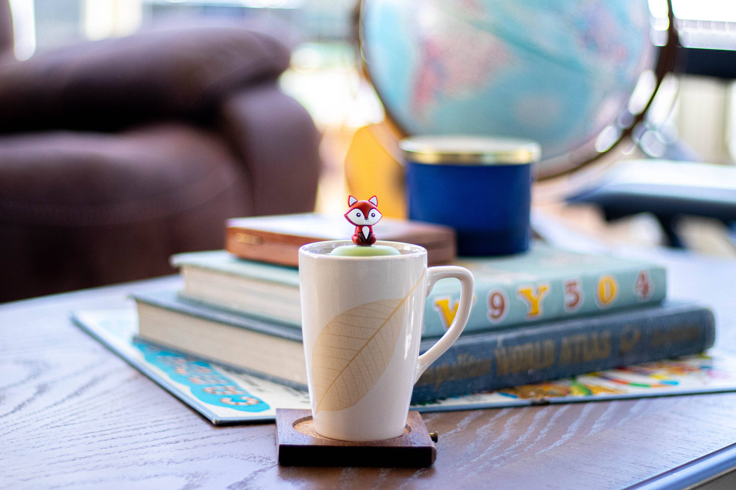 Red Fox | Floating Tea Steeper | Green Base | White Strip