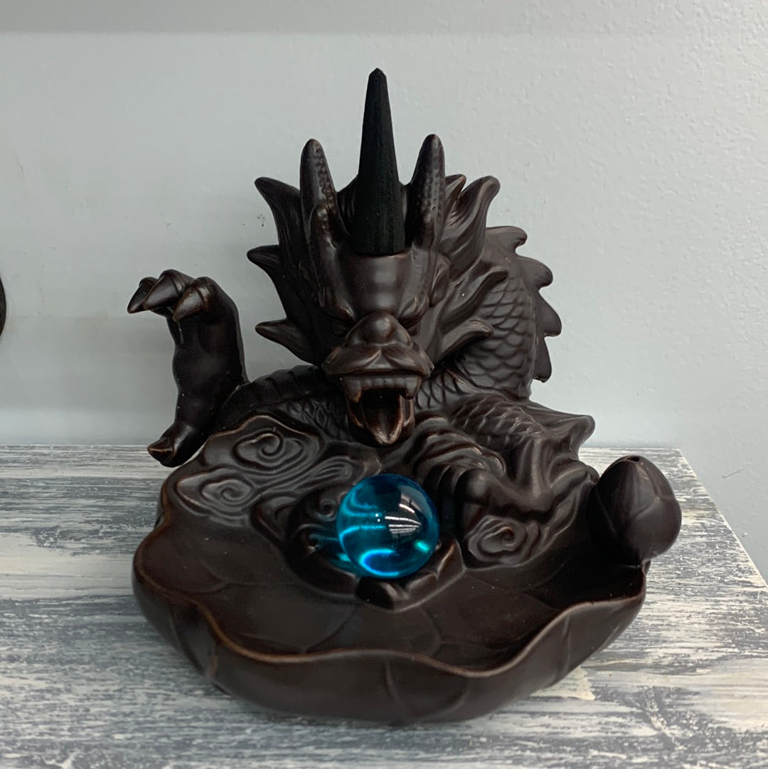 Dragon with Glass Ball - Backflow Incense Burner