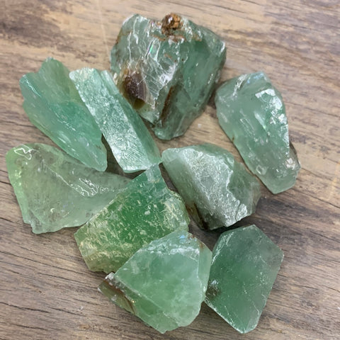 Calcite, Green, raw stone