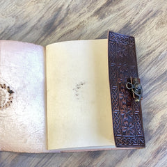 Sun and Moon Crystal Leather Journal