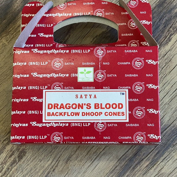 Satya Dragon’s Blood Backflow Dhoop Cones