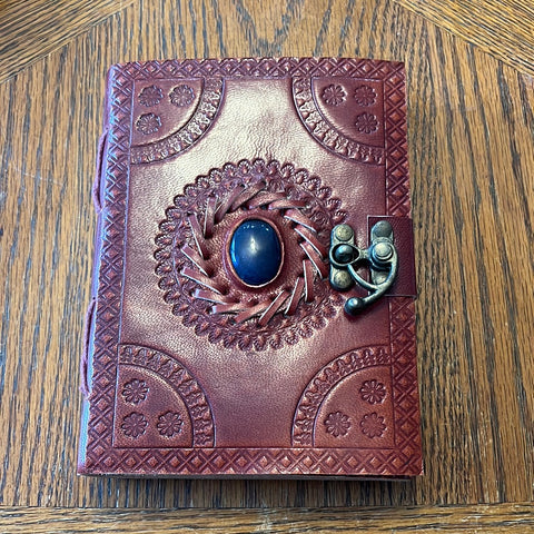 Leather Journal with Gemstone