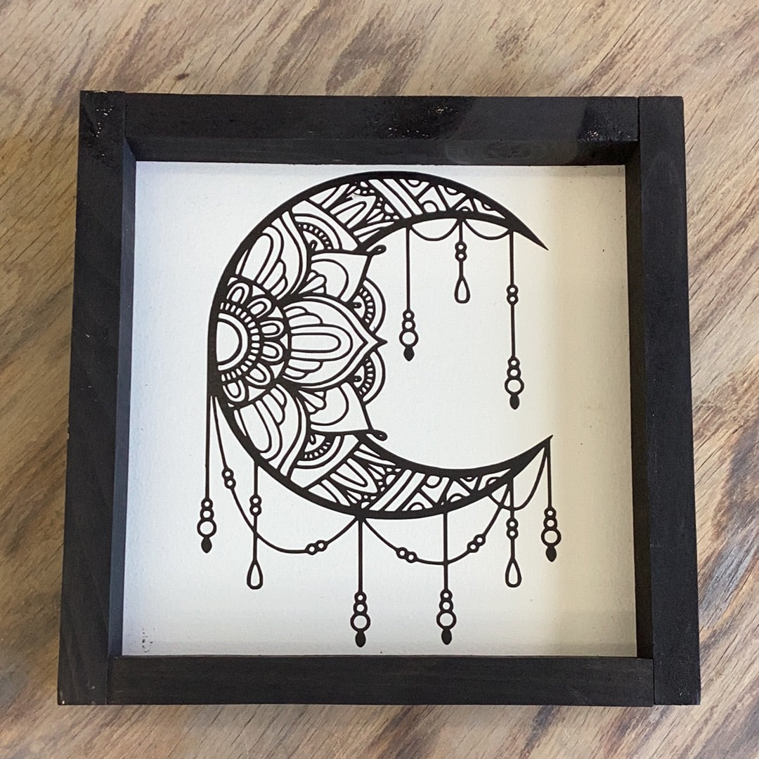 Framed Lotus Moon Sign