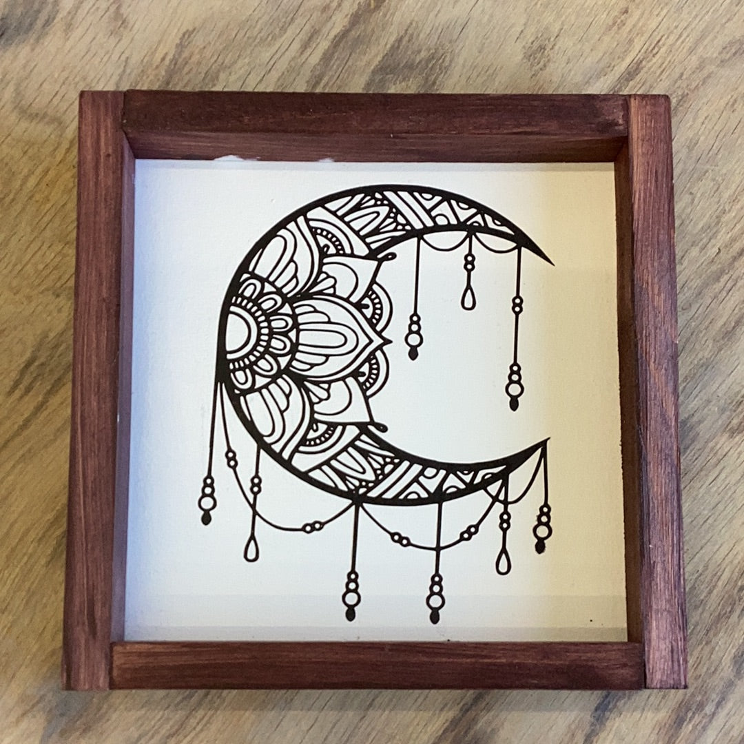 Framed Lotus Moon Sign