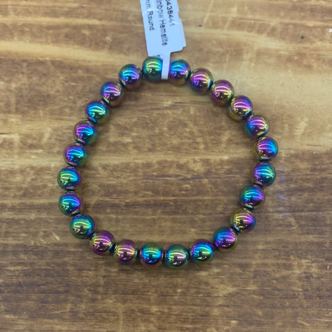 Rainbow Hematite Bracelet 8mm