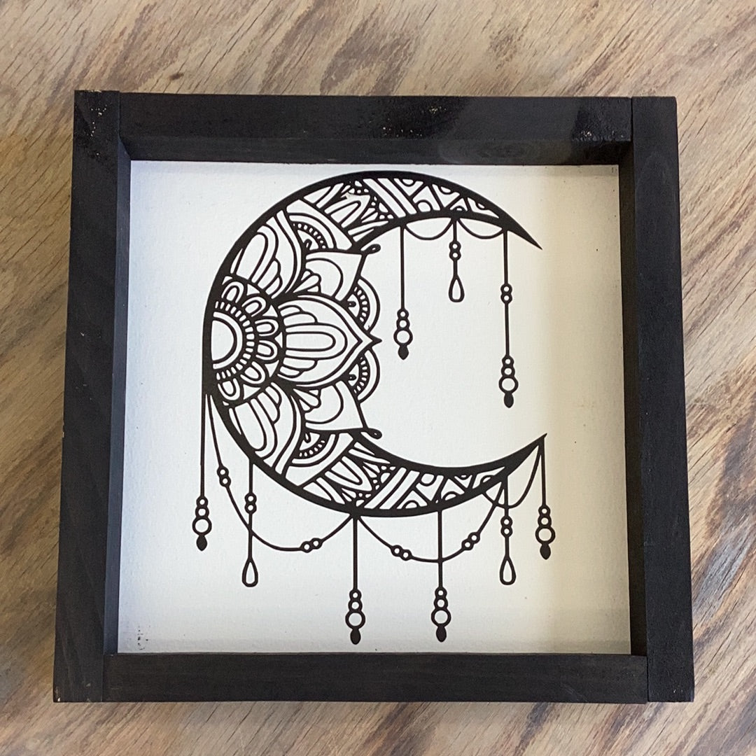 Framed Lotus Moon Sign