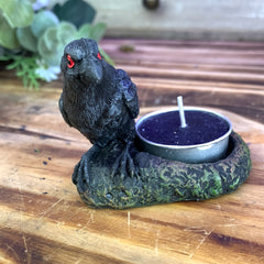 Raven Tea Light Candle Holder