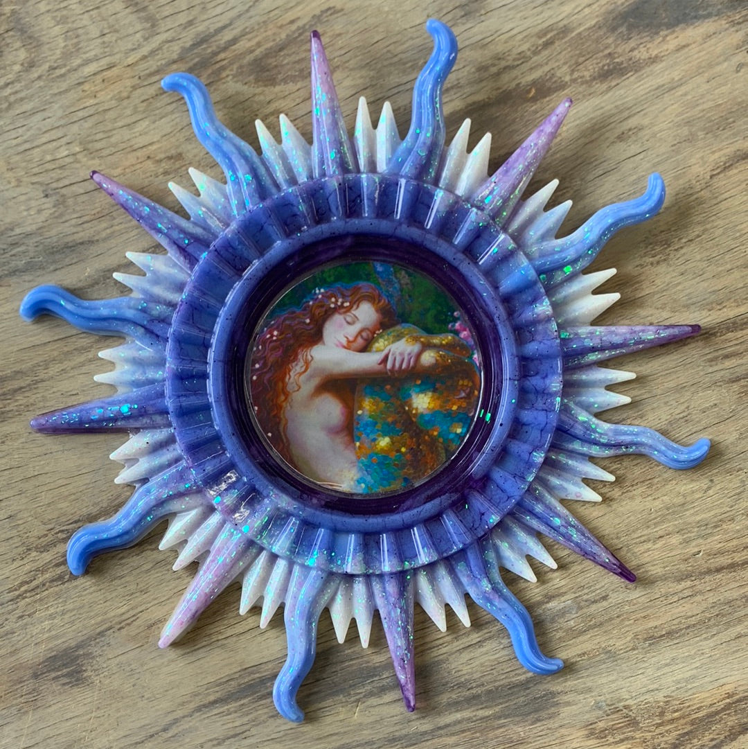 Sunburst Mermaid Resin Decor