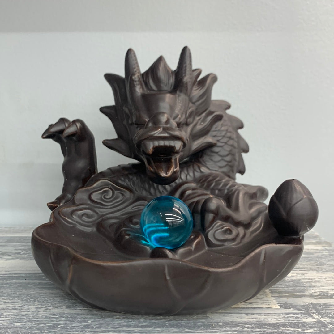 Dragon with Glass Ball - Backflow Incense Burner