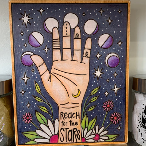 Reach For the Stars Wooden Sign