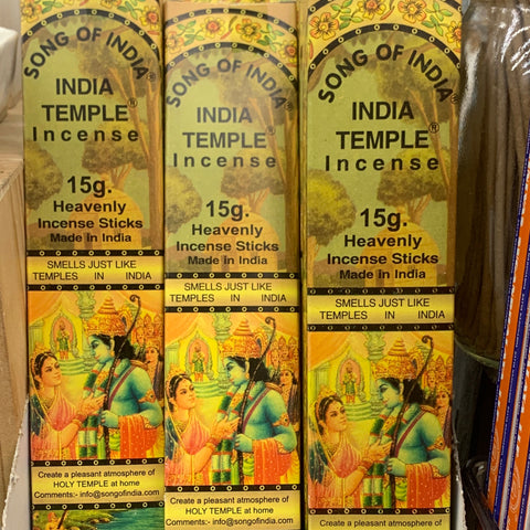 India Temple Incense- Song of India