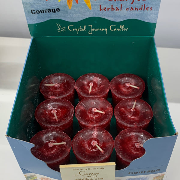 Courage - Reiki Energy Charged Candle , Votive