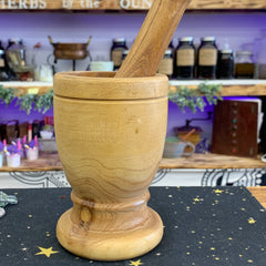 Mortar and Pestle - tall wooden