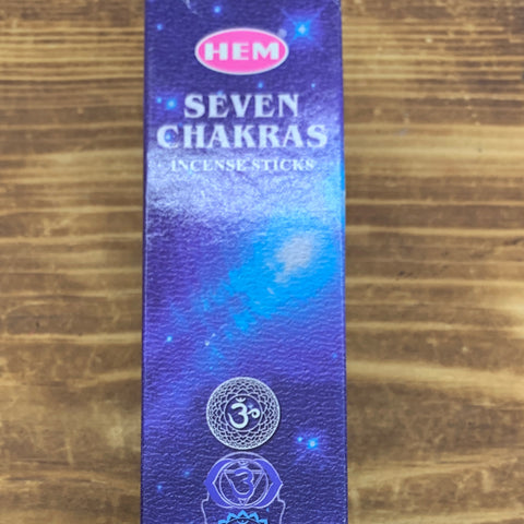 Seven Chakra Incense Sticks - Hem