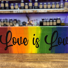 Pride love is love 3x6 black lettering