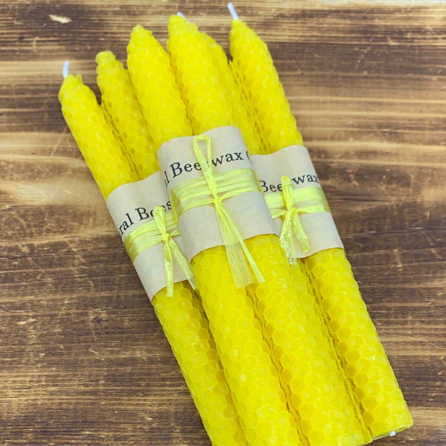 Beeswax Taper Candle Pair