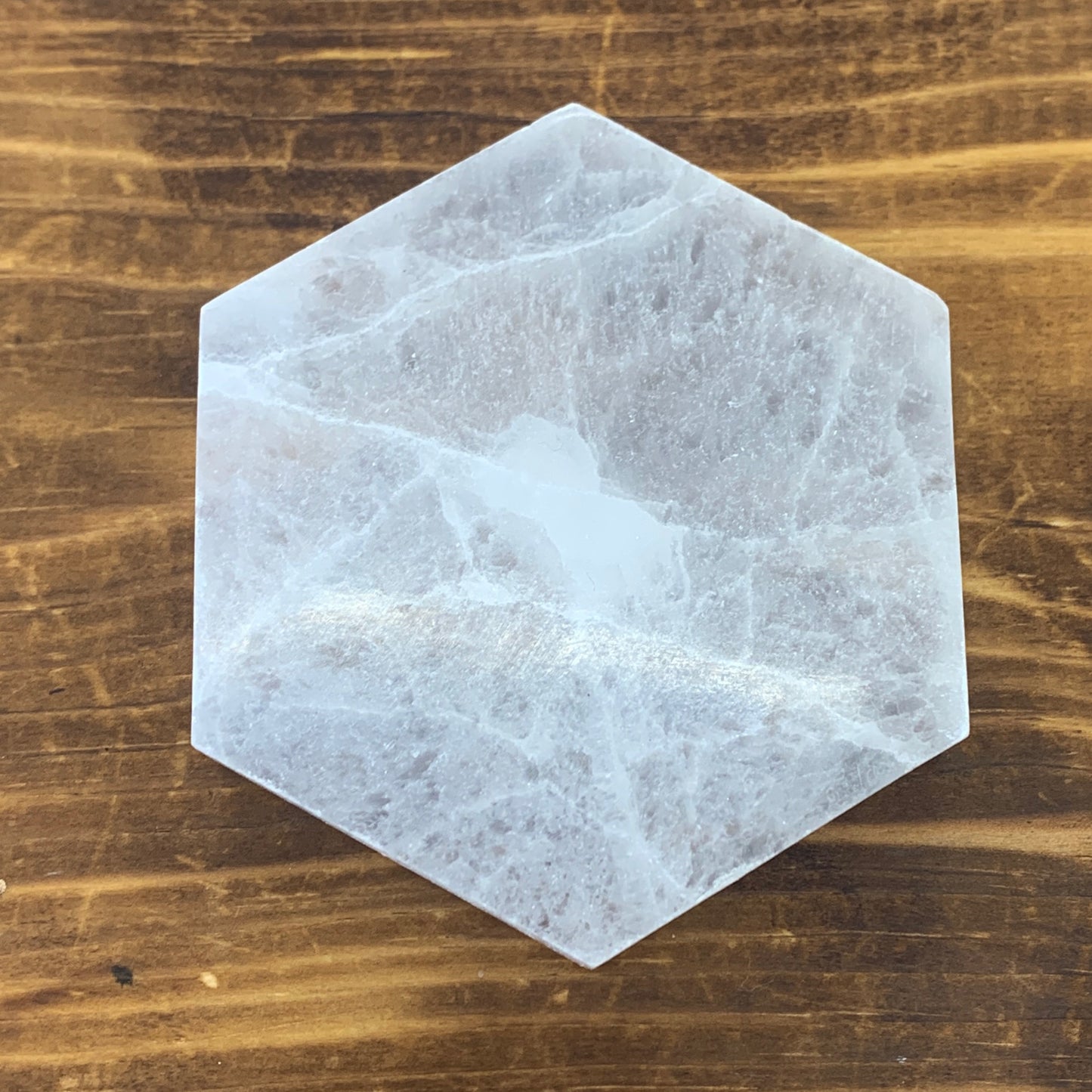 Selenite Hexagon Charging Plate