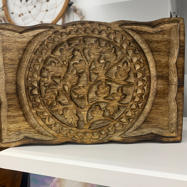 Tree and Leaf Wooden Box