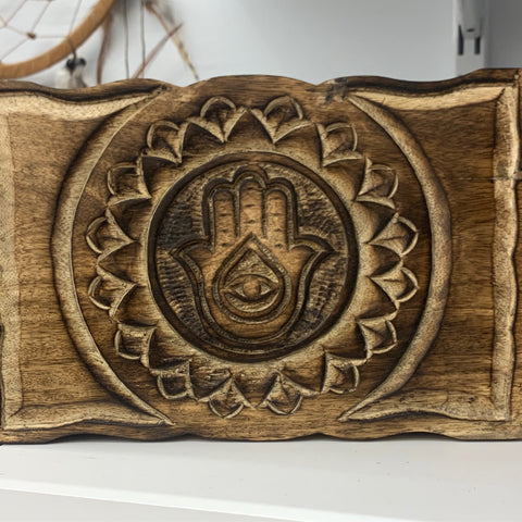 Hand of Fatima / Hamsa Box - wood