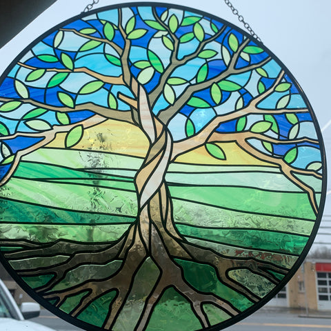 Tree of Life Glass Suncatcher